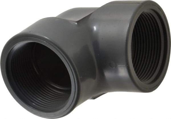 Value Collection - 2-1/2" PVC Plastic Pipe 90° Elbow - Schedule 80, FIPT x FIPT End Connections - USA Tool & Supply