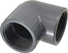 Value Collection - 3" PVC Plastic Pipe 90° Elbow - Schedule 80, FIPT x FIPT End Connections - USA Tool & Supply