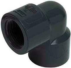 Value Collection - 2-1/2" CPVC Plastic Pipe 90° Elbow - Schedule 80, FIPT x FIPT End Connections - USA Tool & Supply