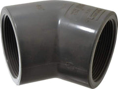 Value Collection - 3" PVC Plastic Pipe 45° Elbow - Schedule 80, FIPT x FIPT End Connections - USA Tool & Supply