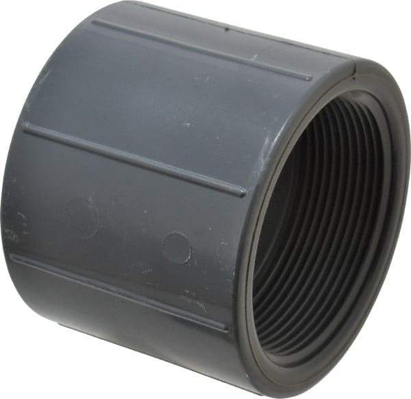 Value Collection - 3" PVC Plastic Pipe Coupling - Schedule 80, FIPT x FIPT End Connections - USA Tool & Supply