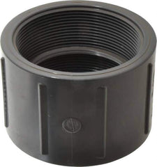 Value Collection - 4" PVC Plastic Pipe Coupling - Schedule 80, FIPT x FIPT End Connections - USA Tool & Supply
