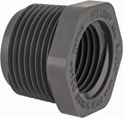 Value Collection - 3/4 x 1/2" PVC Plastic Pipe Bushing - Schedule 80, MIPT x FIPT End Connections - USA Tool & Supply