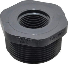 Value Collection - 1-1/2 x 3/4" PVC Plastic Pipe Bushing - Schedule 80, MIPT x FIPT End Connections - USA Tool & Supply