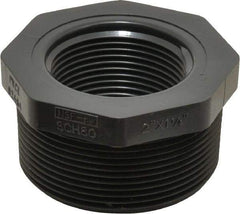 Value Collection - 2 x 1-1/4" PVC Plastic Pipe Bushing - Schedule 80, MIPT x FIPT End Connections - USA Tool & Supply