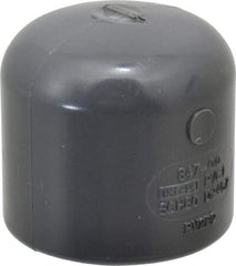 Value Collection - 1" PVC Plastic Pipe End Cap - Schedule 80, Slip End Connections - USA Tool & Supply