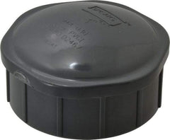 Value Collection - 3" PVC Plastic Pipe End Cap - Schedule 80, FIPT End Connections - USA Tool & Supply