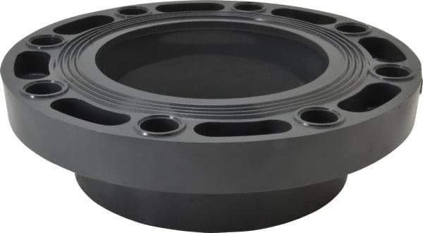 Value Collection - 6" PVC Plastic Pipe Flange (One Piece) - Schedule 80, Slip End Connections - USA Tool & Supply