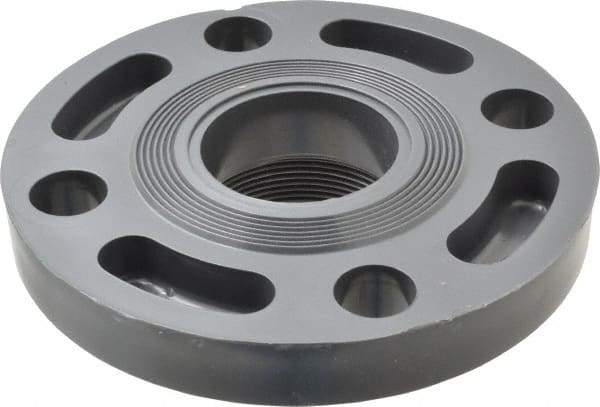 Value Collection - 2" PVC Plastic Pipe Flange (One Piece) - Schedule 80, FIPT End Connections - USA Tool & Supply