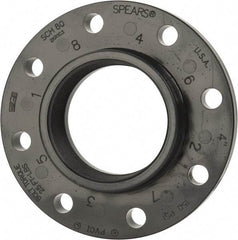 Value Collection - 4" PVC Plastic Pipe Flange (One Piece) - Schedule 80, FIPT End Connections - USA Tool & Supply