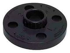 Value Collection - 1/2" CPVC Plastic Pipe Flange (Two Piece) - Schedule 80, Spig End Connections - USA Tool & Supply