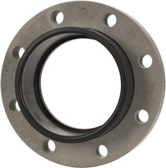 Value Collection - 6" PVC Plastic Pipe Flange (Two Piece) - Schedule 80, Slip End Connections - USA Tool & Supply