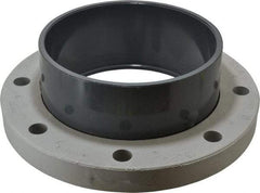 Value Collection - 8" PVC Plastic Pipe Flange (Two Piece) - Schedule 80, Slip End Connections - USA Tool & Supply