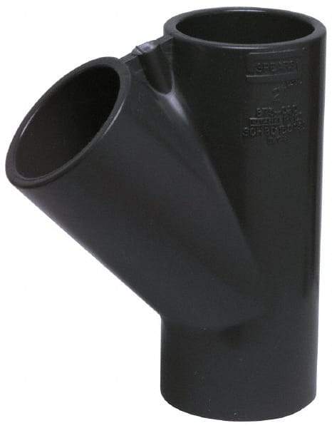 Value Collection - 4" CPVC Plastic Pipe Wye - Schedule 80, Slip End Connections - USA Tool & Supply