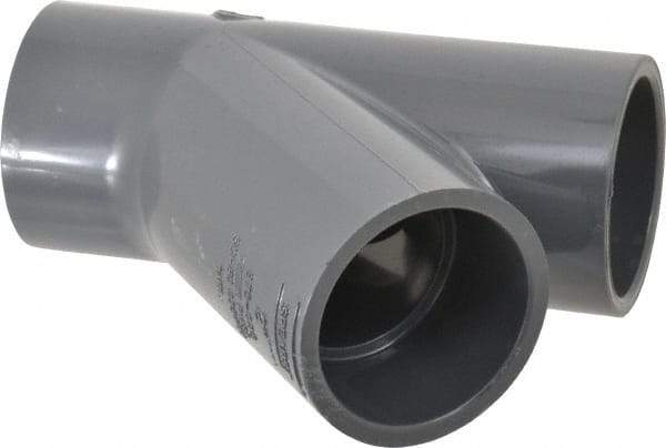 Value Collection - 2" PVC Plastic Pipe Wye - Schedule 80, Slip End Connections - USA Tool & Supply