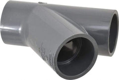 Value Collection - 2" PVC Plastic Pipe Wye - Schedule 80, Slip End Connections - USA Tool & Supply