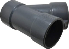 Value Collection - 4" PVC Plastic Pipe Wye - Schedule 80, Slip End Connections - USA Tool & Supply