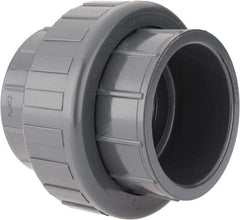 Value Collection - 3" PVC Plastic Pipe Union with EPDM O-Ring - Schedule 80, Slip x Slip End Connections - USA Tool & Supply