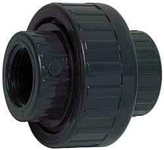 Value Collection - 4" CPVC Plastic Pipe Union with EPDM O-Ring - Schedule 80, FIPT x FIPT End Connections - USA Tool & Supply