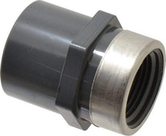 Value Collection - 3/4" PVC Plastic Pipe Reinforced Female Adapter - Slip x SR FIPT End Connections - USA Tool & Supply