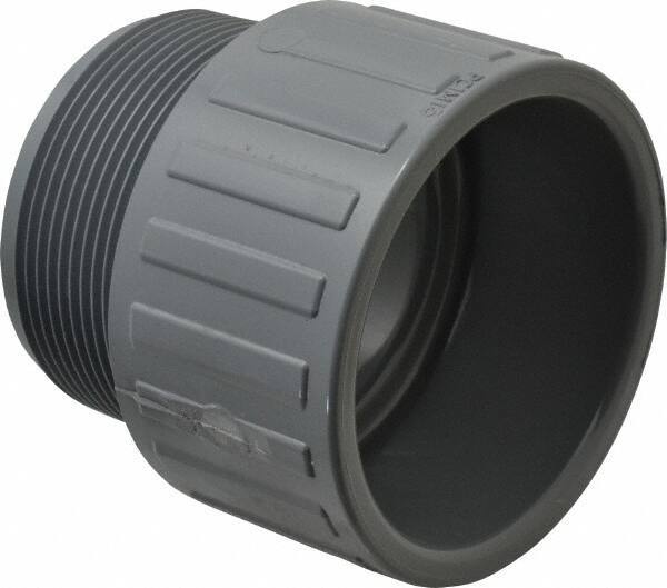 Value Collection - 3" CPVC Plastic Pipe Male Adapter - Schedule 80, MIPT x Slip End Connections - USA Tool & Supply