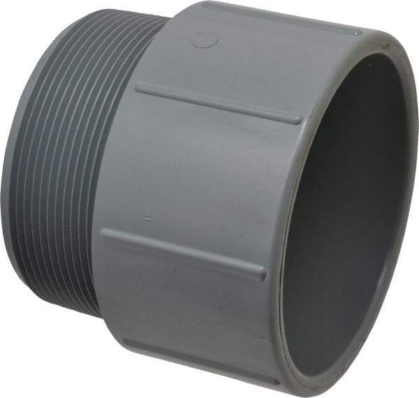 Value Collection - 4" CPVC Plastic Pipe Male Adapter - Schedule 80, MIPT x Slip End Connections - USA Tool & Supply