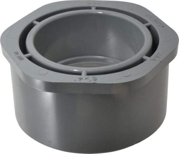 Value Collection - 6 x 4" CPVC Plastic Pipe Bushing - Schedule 80, Spig x Slip End Connections - USA Tool & Supply
