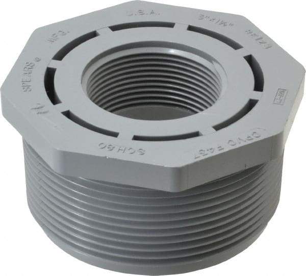 Value Collection - 3 x 1-1/2" CPVC Plastic Pipe Bushing - Schedule 80, MIPT x FIPT End Connections - USA Tool & Supply