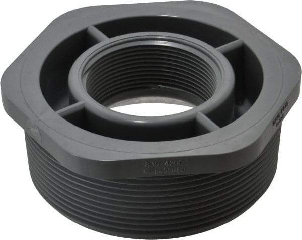 Value Collection - 4 x 2" CPVC Plastic Pipe Bushing - Schedule 80, MIPT x FIPT End Connections - USA Tool & Supply
