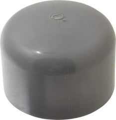 Value Collection - 3" CPVC Plastic Pipe End Cap - Schedule 80, Slip End Connections - USA Tool & Supply