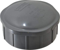 Value Collection - 3" CPVC Plastic Pipe End Cap - Schedule 80, FIPT End Connections - USA Tool & Supply