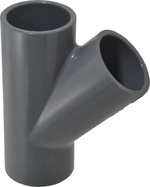 Value Collection - 2" CPVC Plastic Pipe Wye - Schedule 80, Slip End Connections - USA Tool & Supply