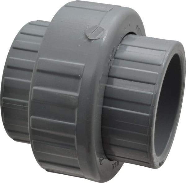 Value Collection - 2" CPVC Plastic Pipe Union with EPDM O-Ring - Schedule 80, Slip x Slip End Connections - USA Tool & Supply