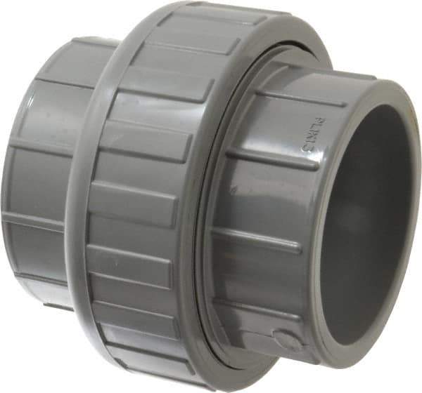 Value Collection - 3" CPVC Plastic Pipe Union with EPDM O-Ring - Schedule 80, Slip x Slip End Connections - USA Tool & Supply