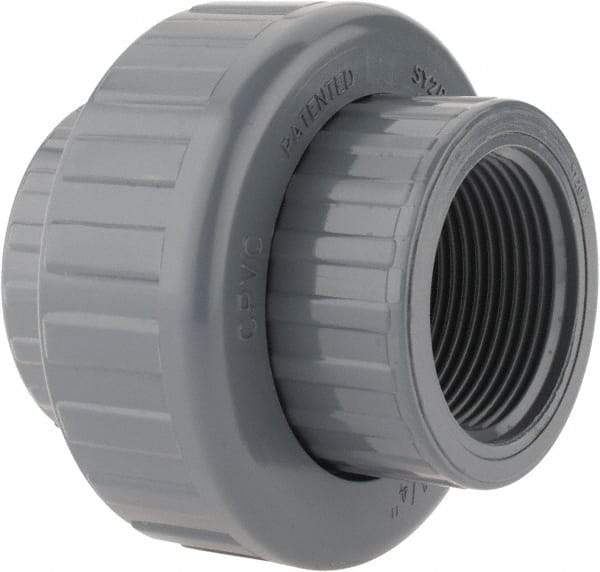 Value Collection - 1" CPVC Plastic Pipe Union with EPDM O-Ring - Schedule 80, FIPT x FIPT End Connections - USA Tool & Supply