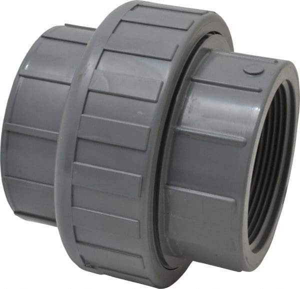 Value Collection - 3" CPVC Plastic Pipe Union with EPDM O-Ring - Schedule 80, FIPT x FIPT End Connections - USA Tool & Supply