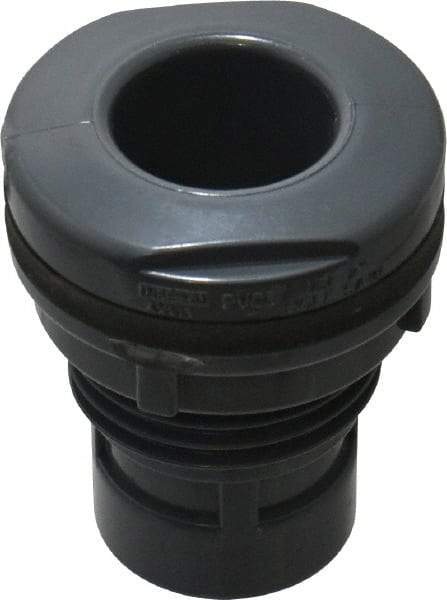Value Collection - 1" PVC Plastic Pipe Bulkhead Tank Adapter - Schedule 80, Slip x FIPT End Connections - USA Tool & Supply