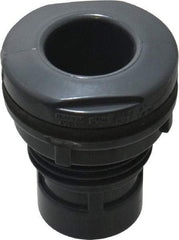 Value Collection - 1" PVC Plastic Pipe Bulkhead Tank Adapter - Schedule 80, Slip x FIPT End Connections - USA Tool & Supply