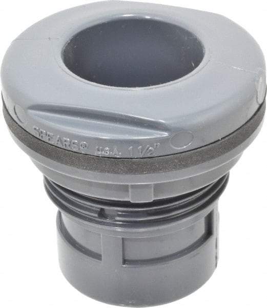 Value Collection - 1-1/2" PVC Plastic Pipe Bulkhead Tank Adapter - Schedule 80, Slip x FIPT End Connections - USA Tool & Supply