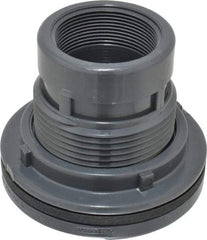 Value Collection - 2" PVC Plastic Pipe Bulkhead Tank Adapter - Schedule 80, Slip x FIPT End Connections - USA Tool & Supply