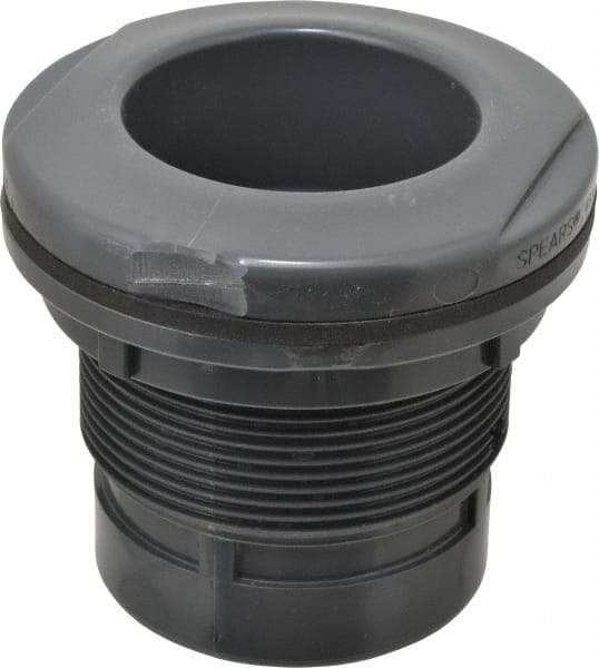 Value Collection - 3" PVC Plastic Pipe Bulkhead Tank Adapter - Schedule 80, Slip x FIPT End Connections - USA Tool & Supply