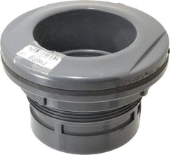 Value Collection - 4" PVC Plastic Pipe Bulkhead Tank Adapter - Schedule 80, Slip x FIPT End Connections - USA Tool & Supply