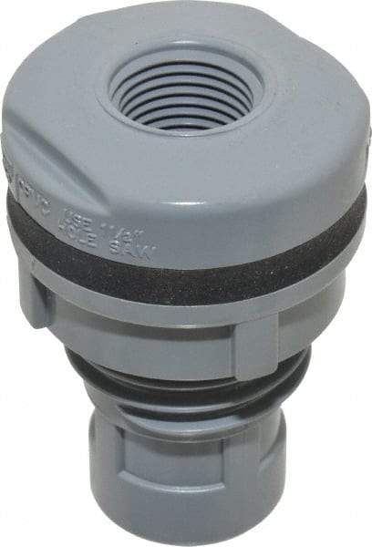 Value Collection - 1/2" CPVC Plastic Pipe Bulkhead Tank Adapter - Schedule 80, FIPT x FIPT End Connections - USA Tool & Supply