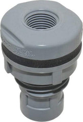 Value Collection - 1/2" CPVC Plastic Pipe Bulkhead Tank Adapter - Schedule 80, FIPT x FIPT End Connections - USA Tool & Supply