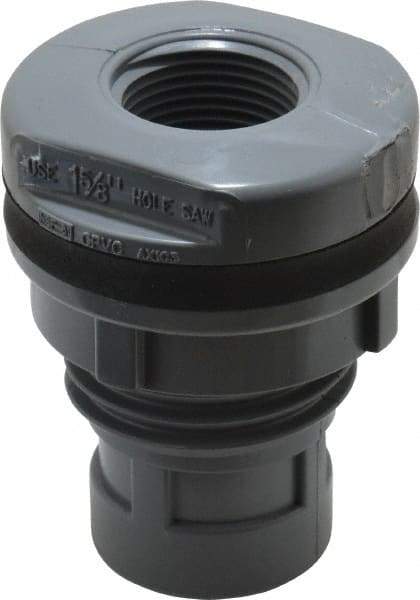 Value Collection - 3/4" CPVC Plastic Pipe Bulkhead Tank Adapter - Schedule 80, FIPT x FIPT End Connections - USA Tool & Supply