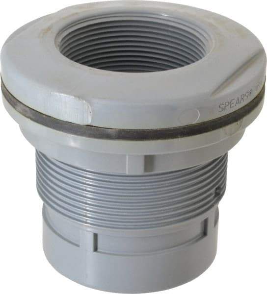 Value Collection - 3" CPVC Plastic Pipe Bulkhead Tank Adapter - Schedule 80, FIPT x FIPT End Connections - USA Tool & Supply