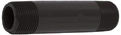 Value Collection - 1-1/4" Pipe, 4-1/2" Long PVC Threaded Plastic Pipe Nipple - Schedule 80, Gray - USA Tool & Supply