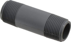 Value Collection - 3/4" Pipe, 3" Long CPVC Threaded Plastic Pipe Nipple - Schedule 80, Gray - USA Tool & Supply