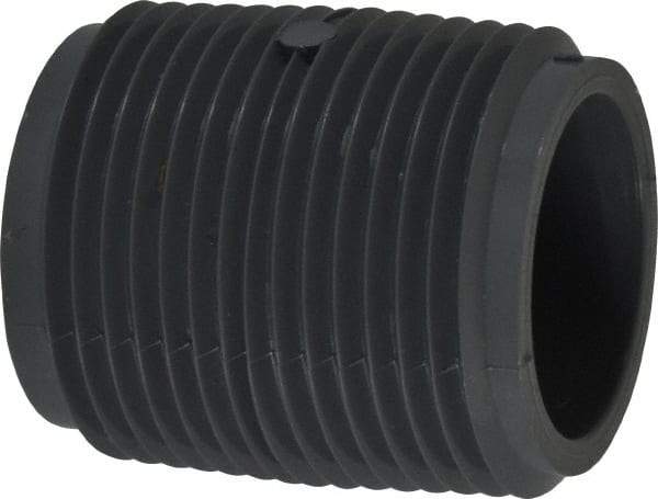Value Collection - 1" Pipe, 1-1/2" Long CPVC Threaded Plastic Pipe Nipple - Schedule 80, Gray - USA Tool & Supply