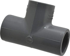 Value Collection - 3/4" CPVC Plastic Pipe Tee - Schedule 80, Slip x Slip x Slip End Connections - USA Tool & Supply